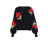 faina Pull-over vert clair / rouge sang / noir, Taille XL-XXL
