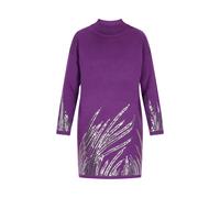 faina Robes en maille violet foncé / argent, Taille M-L