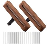 FAINCA 2 Pièces Diffuseur Parfum Voiture 18 Recharges Diffuseur 9x4,5cm | Désodorisant pour Voiture en Bois Automatique Huiles Essentielles Désodorisant Voiture Clip Diffuseur D'Arôme L'Intérieur