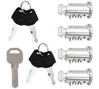FAINCA 4 Pièces Serrure Coffre de Toit Kit Livré avec 4 Clés et 1 Clé Contrôle Barillet Coffre de Toit Largement Compatible Porte Bagage Voiture Cylindre Serrure pour Porte-Skis Sécurité Barres