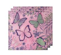 FAINCA 40 Pièces Papillon Serviette Papier,17 X17CM Serviette de Table Papier, Fête d'anniversaire Serviettes Papier, Eté Fête Serviette de Table, pour Les Dîners et Les Divertissements Quotidiens