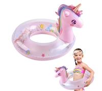 FAINCA Bouee Piscine Gonflable Anneau De Flottaison, Licorne Gonflable Anneau De Natation avec Radeau Gonflable, Gonflable Inflateable pour Piscine avec Paillettes Brillantes 110 * 50 * 70 cm