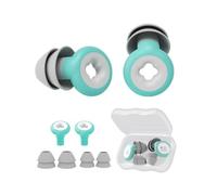 FAINCA Boule Quies pour Dormir, Bouchon Oreille Piscine, Bouchons Doreilles Anti Bruit, Réutilisable Boule Quies, avec 2 Paires Têtes Remplacement, pour Dormir, la Concentration, Etude (Vert)