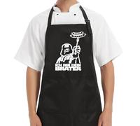 FAINCA Tablier Barbecue Homme 98 cm Réglable Tablier De Cuisine Homme avec 2 Poches Anti-Pétrole Tablier Cuisine Humour Noir et Blanc Impression Graphique pour Cuisine Barbecue