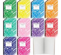 Fainne Lot de 60 carnets de composition A5 lignés pour l'université, 60 pages pour journal, étudiant, salle de classe, bureau, fournitures scolaires (couleurs assorties)