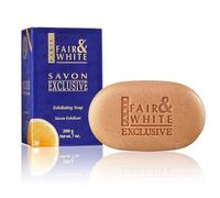 Fair and White Exclusive Exfoliating Soap | 7 oz / 200 g | Pain Exfoliant Éclaircissant, Atténue les Taches Sombres, Traitement de l'Hyperpigmentation, Teint de Peau Inégal