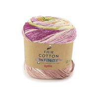 FAIR COTTON INFINITY de Katia, pelotes de 200 grammes et 600 mètres (108 - Lilas-Pistache-Bleu)