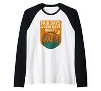 Fair Days Chemise Vintage Motif Labyrinthe de maïs Ferris Farm Manche Raglan