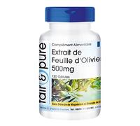 Fair & Pure® - Extrait de feuille d'olivier 500mg - standardisé à 20% d'oleuropéine - végan - 120 gélules