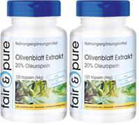 Fair & Pure® - Extrait de feuille d'olivier 500mg - standardisé à 20% d'oleuropéine - végan - 120 gélules (Lot de 2)