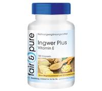Fair & Pure® - Ginger Plus Vitamine E - 600 mg par jour - végan - 180 gélules de gingembre