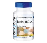 Fair & Pure® - Iode 150µg - 100% de vos besoins quotidiens - de iode provenant de l'iodure de potassium - 60 comprimés d'iode