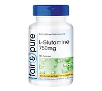 Fair & Pure® - L-Glutamine 750mg - avec 2250mg de L-Glutamine par dose journalière - végan - 180 gélules