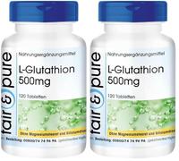 Fair & Pure® - L-glutathion 500mg - réduit - végan - 120 comprimés (Lot de 2)