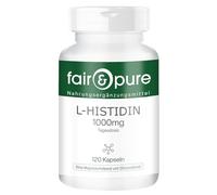 Fair & Pure L-histidine 500 mg, 120 gélules, acide aminé, complément alimentaire végétalien sans additifs, fabriqué en Allemagne