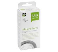 FAIR SQUARED Max Perform préservatifs 49 mm 10 pièces - préservatif particulièrement ajusté - boîte de 10 en caoutchouc naturel équitable - préservatif végan très fin, sensations naturelles