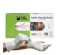 FAIR ZONE Gants Jetables en Latex - Large