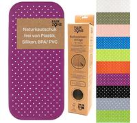 FAIR ZONE Tapis de baignoire antidérapant sans plastique FSC - Sans plastique - 100 % BPA + PVC - Violet - 76 x 34 cm 585900