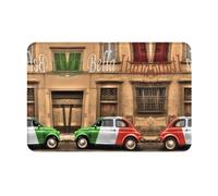 FAIRAH Magnifique tapis de sol antidérapant en flanelle imprimée italienne, entrée extérieure et intérieure, tapis de cour