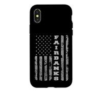 Fairbanks, Alaska, Drapeau américain Coque pour iPhone X/XS