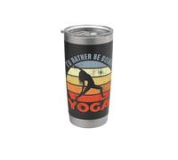 Faire de la thérapie par le yoga Les filles Gobelet isotherme en acier inoxydable double paroi