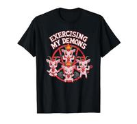 Faire de l'exercice à Mes démons Funny Gym Workout Demon T-Shirt Graphique avec Valeur, Homme, Noir, L