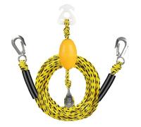 Faire de remorquage en Bateau -304x8x8cm Corde Flottante, poulie en Acier Inoxydable Robuste, Conception sans enchevêtrement avec connecteur à Double Clip | Accessoire Durable pour Le Tube Wakeb