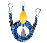 Faire de remorquage en Bateau -304x8x8cm Corde Flottante, poulie en Acier Inoxydable Robuste, Conception sans enchevêtrement avec connecteur à Double Clip | Accessoire Durable pour Le tumeau WAK