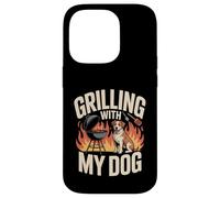 Faire des grillades avec Mon Chien, Un passionné de Barbecue Coque pour iPhone 14 Pro