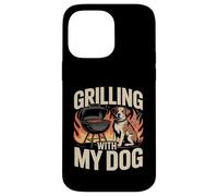Faire des grillades avec Mon Chien, Un passionné de Barbecue Coque pour iPhone 14 Pro Max