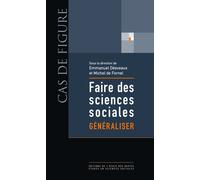 Faire des sciences sociales - Généraliser - Michel de Fornel - Ecole Des Hautes Etudes En Sciences Sociales - broché - Etude