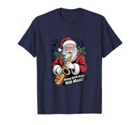 Faire des spiritueux Lumineux avec de la Musique - Santa Sax Vibes T-Shirt