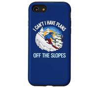 Faire du Ski sur poudreuse Amusant, Je ne Peux Pas, J'Ai des projets en Dehors des Pistes Coque pour iPhone SE (2020) / 7/8