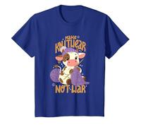 Faire du Tricot Pas la Guerre T-Shirt, Enfant, Bleu Royal, 2 Ans