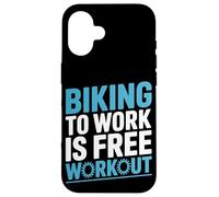 Faire du vélo au travail est un vélo d'entraînement gratuit Coque pour iPhone 16