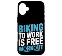 Faire du vélo au travail est un vélo d'entraînement gratuit Coque pour iPhone 16 Plus