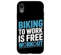 Faire du vélo au travail est un vélo d'entraînement gratuit Coque pour iPhone XR