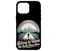 Faire du vélo au travail Pas d'heure de pointe ici Coque pour iPhone 16 Pro Max