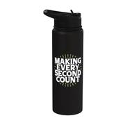 Faire en sorte que chaque seconde compte l'équipe sportive Stainless Steel Insulated Water Bottle