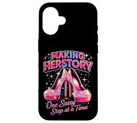 Faire Herstory Une étape impertinente à la Fois Coque pour iPhone 16