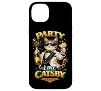 Faire la fête comme The Great Catsby Parodie Funny Cat Coque pour iPhone 14 Plus