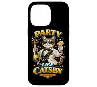 Faire la fête comme The Great Catsby Parodie Funny Cat Coque pour iPhone 14 Pro Max