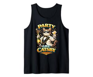Faire la fête comme The Great Catsby Parodie Funny Cat Débardeur