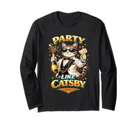 Faire la fête comme The Great Catsby Parodie Funny Cat Manche Longue