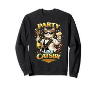 Faire la fête comme The Great Catsby Parodie Funny Cat Sweatshirt