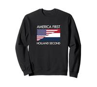 Faire l'Amérique d'abord et la Hollande deuxième Art vectoriel Sweatshirt