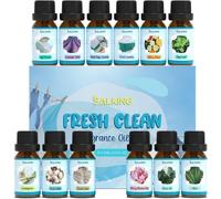 Faire Le Ménage Huiles Essentielles, 12x10ml Citronnelle, Coton Frais, Linge Frais, Savon À La Cerise, Air Pur, Aloe Vera, Talc, Champ De Lavande, Lessive À La Sauge De Plage, Linge Frais Etc.