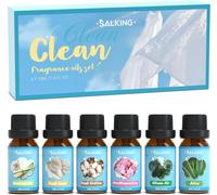 Faire Le Ménage Huiles Essentielles, 6x10ml Huile Essentielle Bio Pour Diffuseurs, Humidificateurs, Massage, Citronnelle, Coton Frais, Lin Frais, Savon Aux Fleurs De Cerisier, Air Pur, Aloès