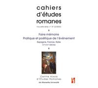 Faire mémoire. Pratique et poétique de l’événement Espagne, France, Italie. XVe-XVIIe siècles - Cécile Terreaux-Scotto - Publication Universite Provence - broché - Revue
