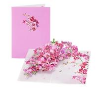 Faire Part De Mariage Carte de vœux Pop-up avec enveloppe, carte postale à fleurs, cartes d'anniversaire, cadeaux de saint-valentin, décoration créative for la maison(Orchid Flower)